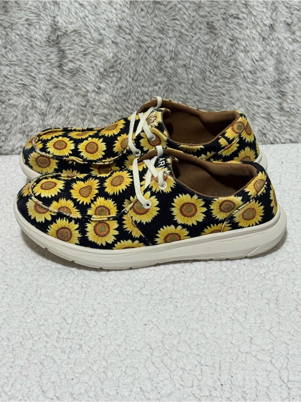 🌻 Ariat Hilo Sunflower Skies Canvas Slip On Sneakers Shoes Women's Sz 9.5 - Picture 6 of 16